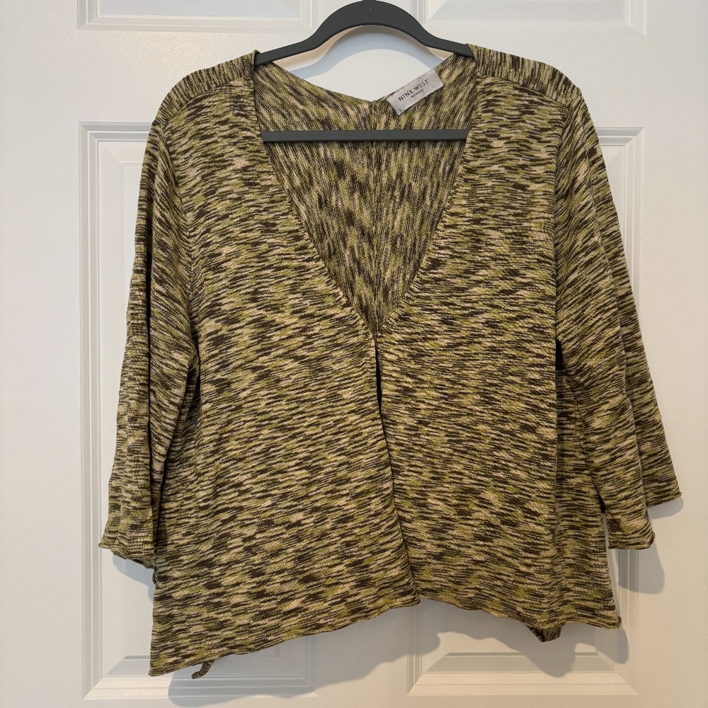 Nine West Women Front Clasp Oversized Cardigan